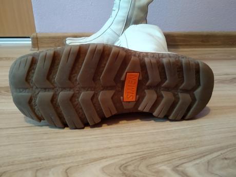 Biele kožené čižmy, 36