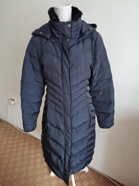 Tmavomodrá dlhá bunda/kabát orsay veľ. m, orsay,m