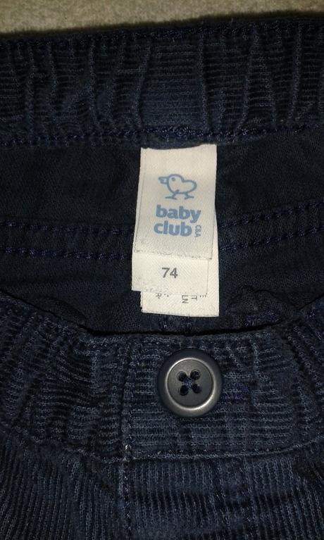 Menčestrové nohavice, c&a,74