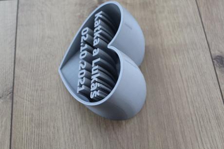 3d tabuľka srdce - svadba, 