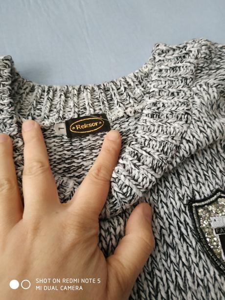 Dlhý svetrík s rázporkami - s/m, m