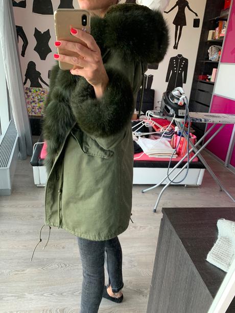 Zimna bunda parka s kozusinkou, m