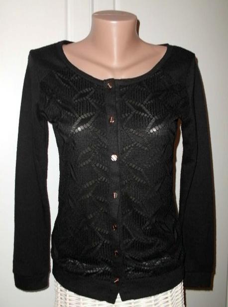 Jemný čierny svetrík - veľ. s-m, s