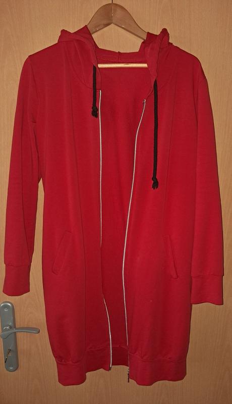 Cervena dlha mikina s, s