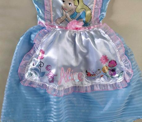 122/128 kostym alice v krajine zázrakov,7-8 r., 