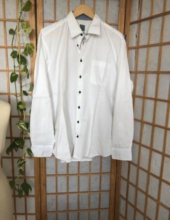 Biela pánska košeľa/ biela elegantná košeľa, h&m,l