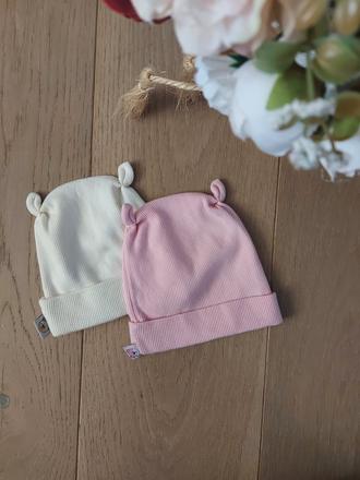 Tenka upletova čiapka - ružová, 62
