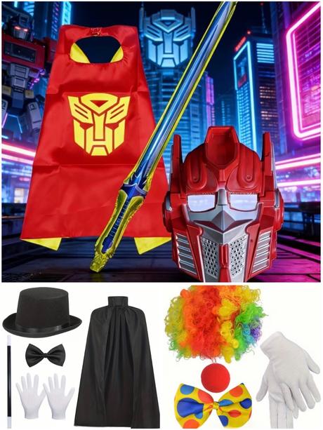Kostým šašo, transformers, kúzelník, čert, 