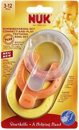 Nuk chladiace hryzatko + classic hryzatko, 3ks,