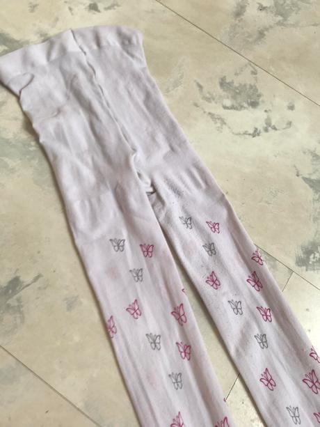 Pančušky bez chodidla s motýlikmi, 128