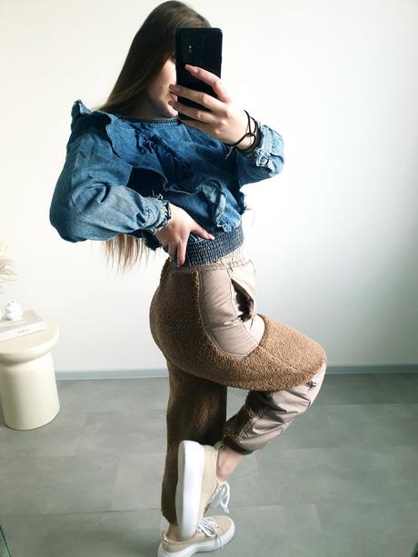 Štýlové teddy nohavice xs, h&m,xs