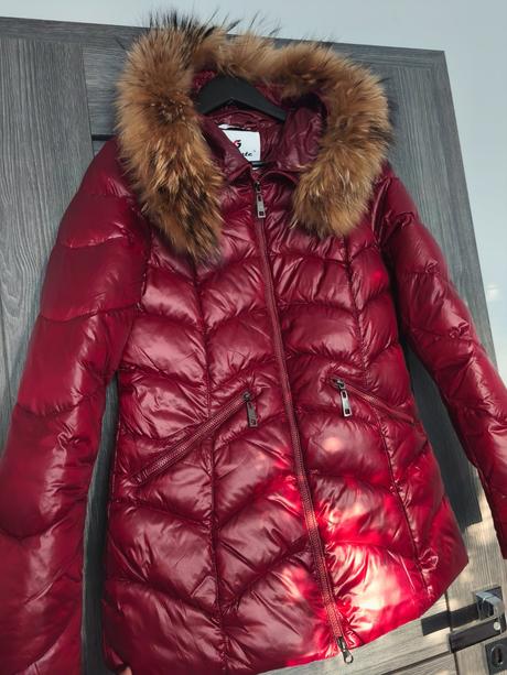 Zimna paperova bunda s pravou kozusinkou, m