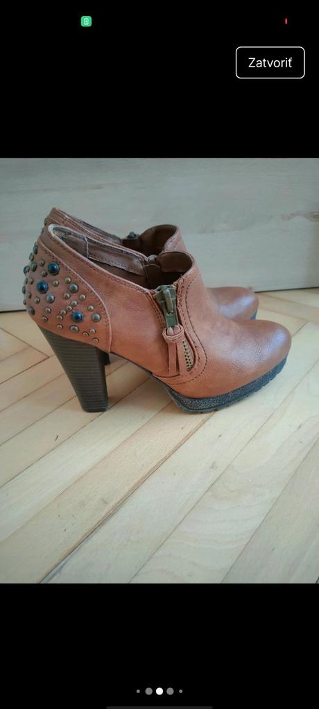 Členkové topánky na vysokom podpätku, graceland,38