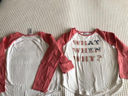 134 tričko s 3/4 rukávom pre dvojičky, 134