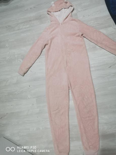 Teplučký overal s kapucňou s uškami, na zips, 146