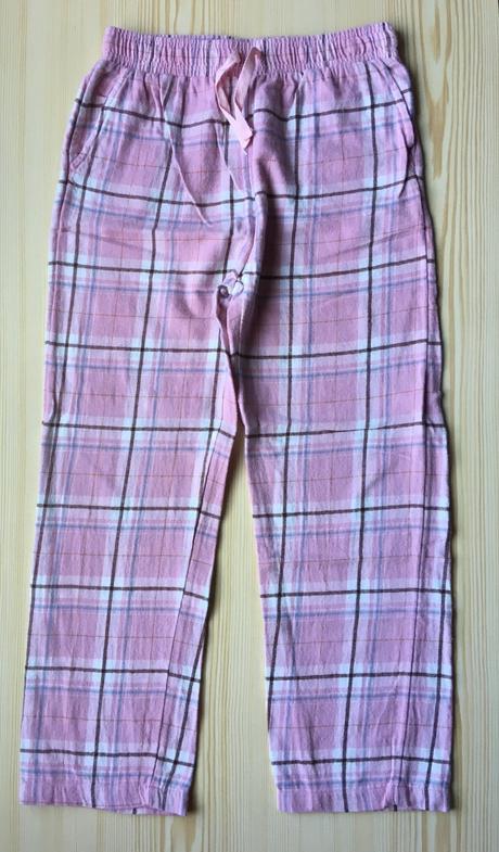 Flanelové kockavé pyžamové nohavice lindex 134/140, lindex,134