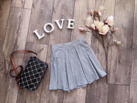 Šedá sukňa bershka, bershka,s