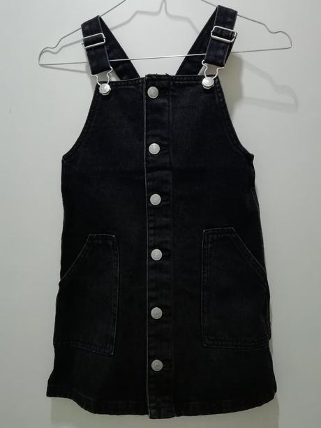 Čierna rifľová sukňa na traky, denim co,128