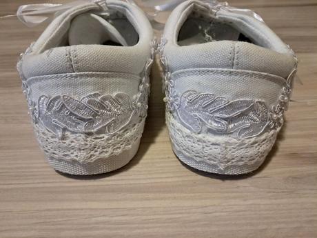 Svadobné čipkované tenisky 40, 40