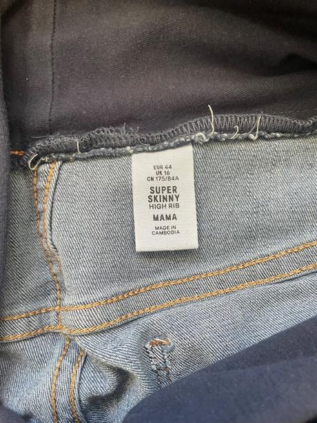 Tehotenské rifle, h&m,44