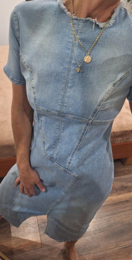 Riflové šaty zara m/l, zara,l
