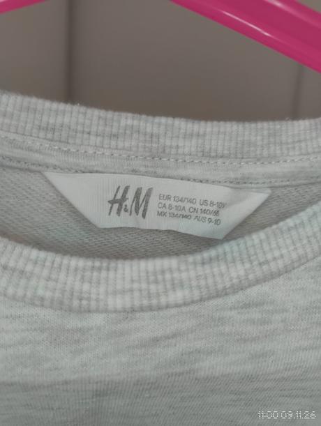 Mikinka s kapsičkou - h&m, veľ. 134/140, h&m,134