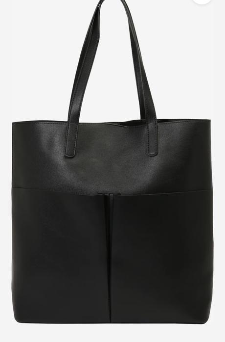 Velka cierna kabelka, shopperka, taska kupovana na, about you