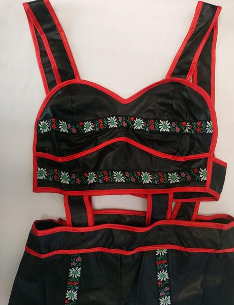 Tradičný luxusný kostým lederhosen pre ženy, m,