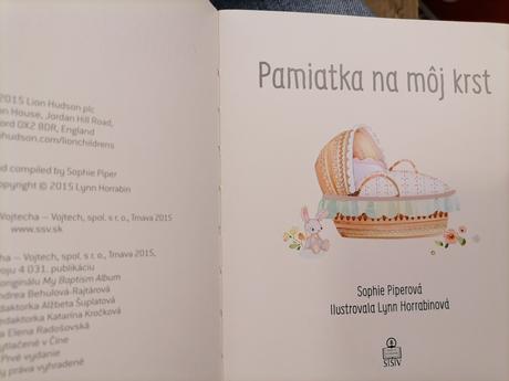 Kniha pamiatka na môj krst, 