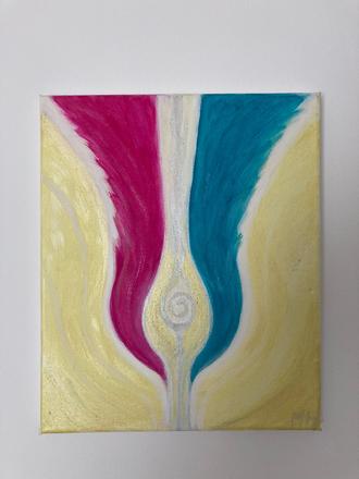 Abstraktný obraz na plátne, 