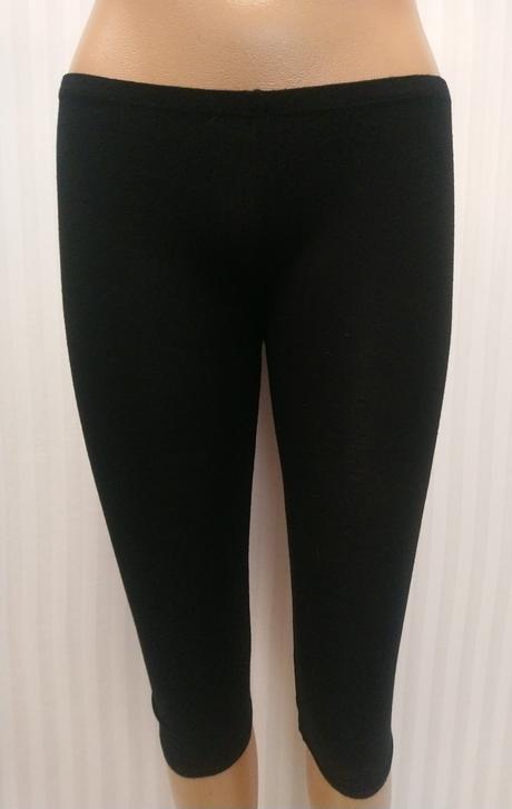 Dámske elastické čierne 3/4 legíny, italy, xs, xs