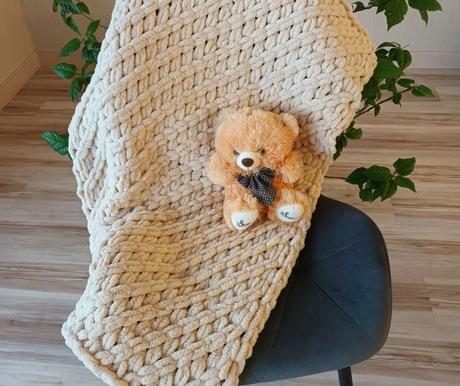 Mäkučká detská puffy deka béžová, 