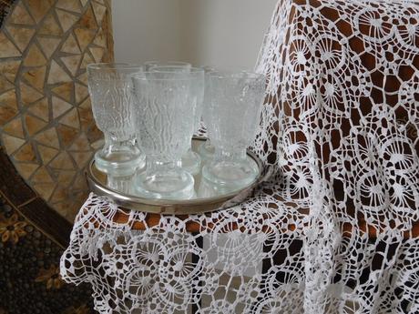 Retro poháre pudingové šľahačkové,6 kusov, 