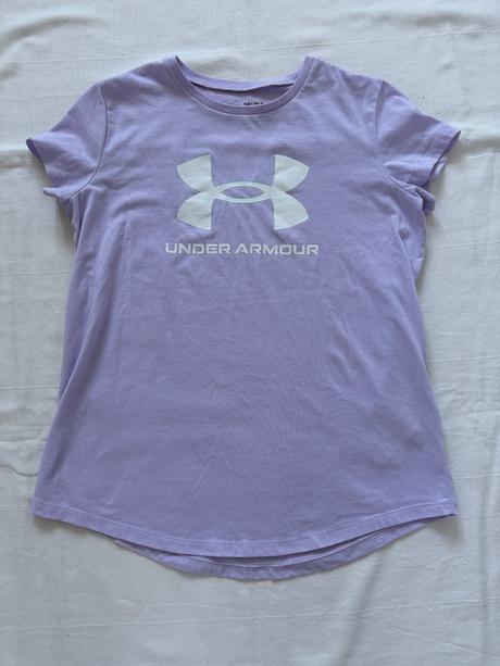Lila tričko under armour, veľkosť ylg (147-158 cm), xs