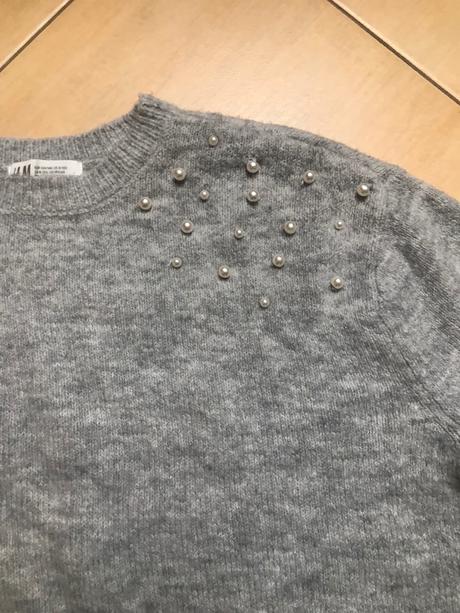 Sveter s koralikmi, h&m,146