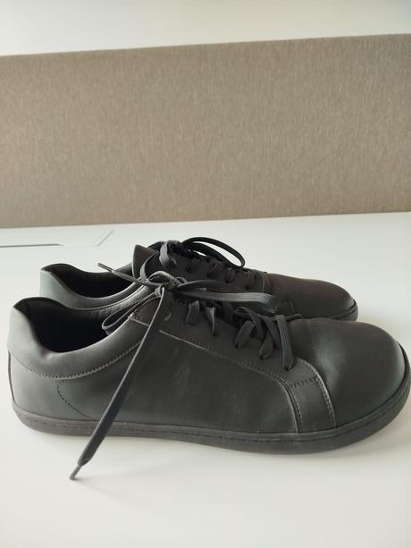 Shapen barefoot tenisky feelin uni black leather, 44