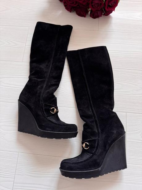 Gucci - semišové čižmy, gucci,40