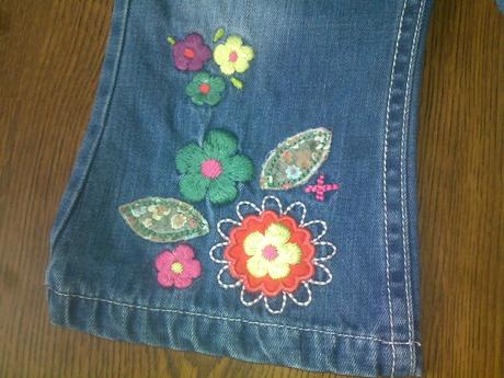 Podšité riflíky s výšivkami, marks & spencer,86