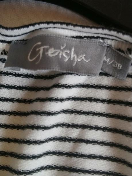 Dámsky pásikavý čierno biely top, geisha, m/l, m