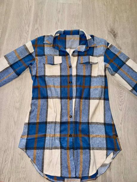 Stylova karovana predlzena damska bunda-kosela, xl