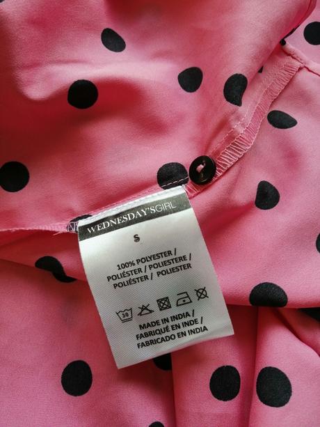 Ružové romantické bodkované šaty wednesdaysgirl vs, 158