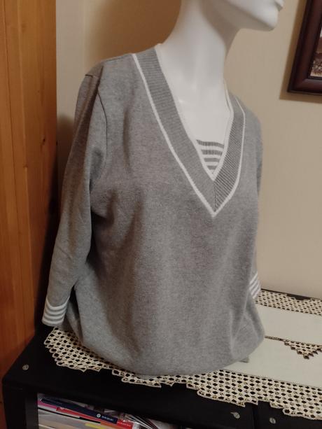 Sivý pulóver v.xl, xl