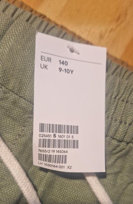 Bavlnene sortky h&m 9-10y 2ks, h&m,140