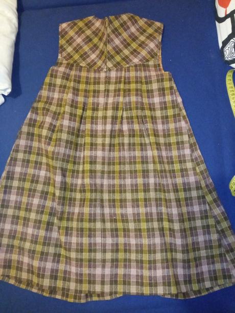 Hrubé teplé šaty karovane flanelove, 116