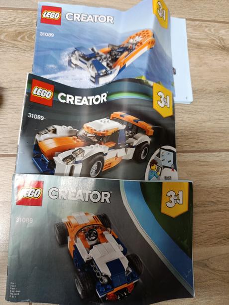 Lego creator 31089 - oranžové pretekárske auto, 