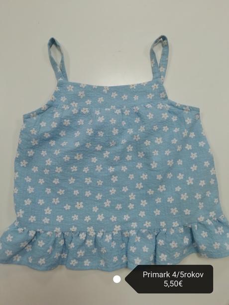 Letné tielko s kvetmi a volánikom, primark,110