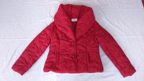 Červená zimná bunda, l