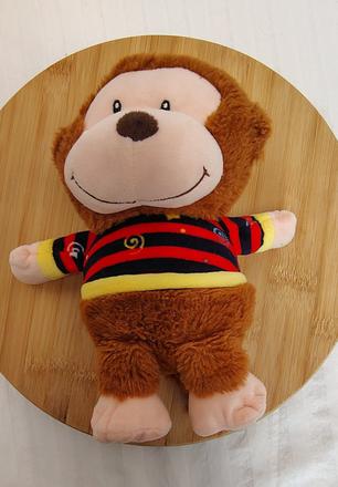 Plyšová hnedo ružová opica, tričko, cuddles, 24 cm, 