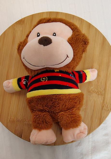 Plyšová hnedo ružová opica, tričko, cuddles, 24 cm, 