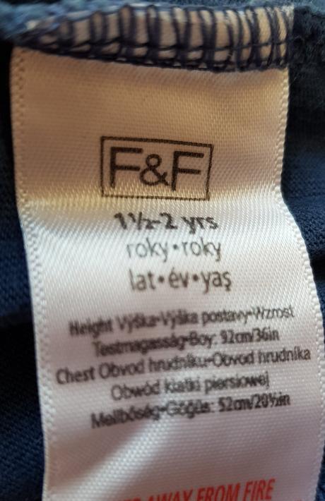 Tričko s dlhým rukávom, f&f,92